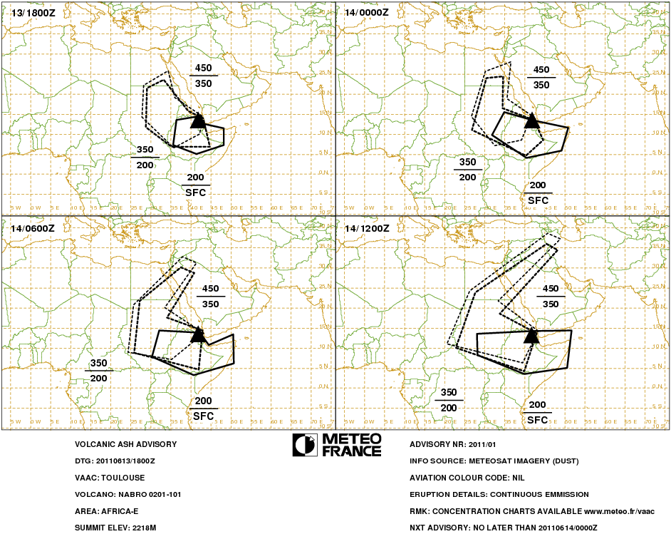 Nabro volcanic ash advisory