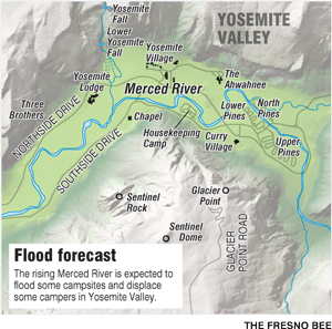 Yosemite valley flood forecast