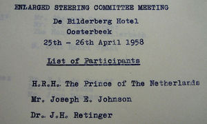Bilderberg steering committee 1958