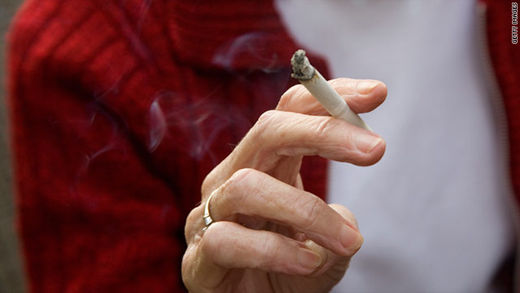 Click to enlarge Lit cigarette