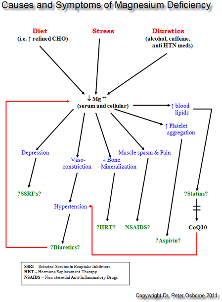 magnesium deficiency chart