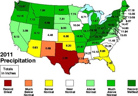 US map rain