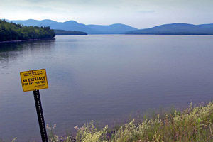 The Ashokan Reservoir, part of the New York City watershed. 