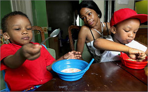 Janell Goode, a single Lowell mother w/kids