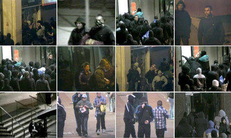 Click to enlarge UK rioters