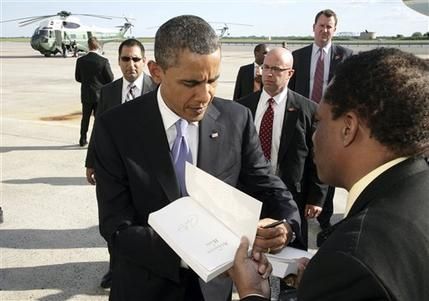 Obama book signing