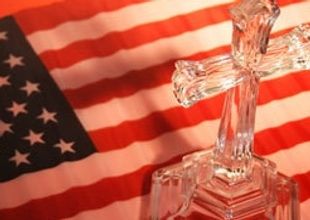 American flag/cross