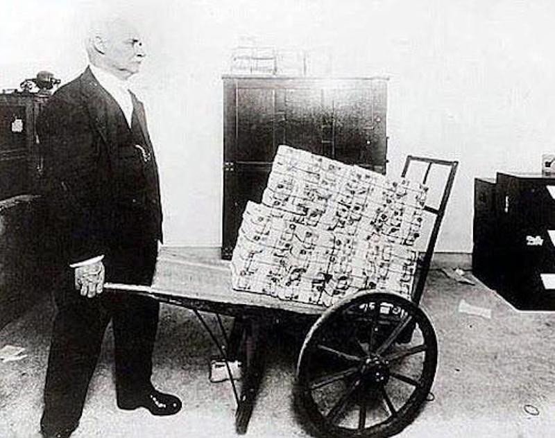 cash wheelbarrow