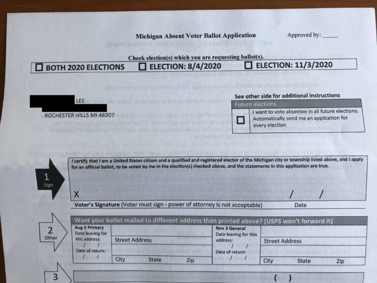 Click to enlarge absentee ballot sent foreign student michigan