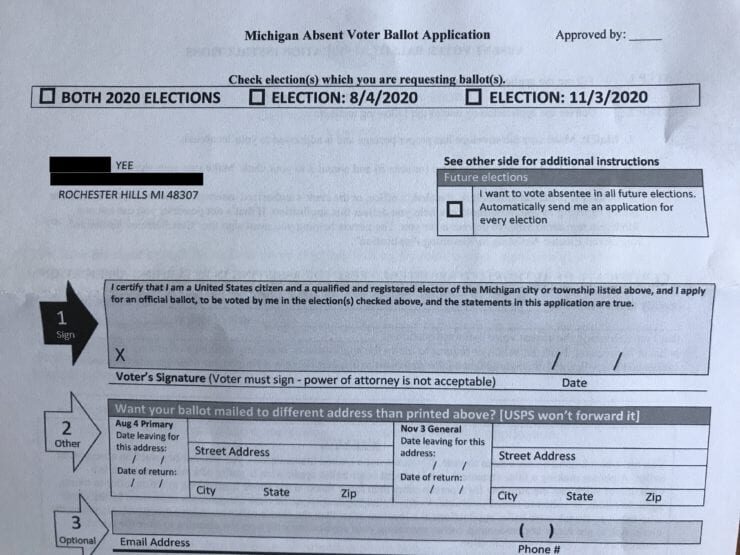 Click to enlarge absentee ballot sent foreign student michigan