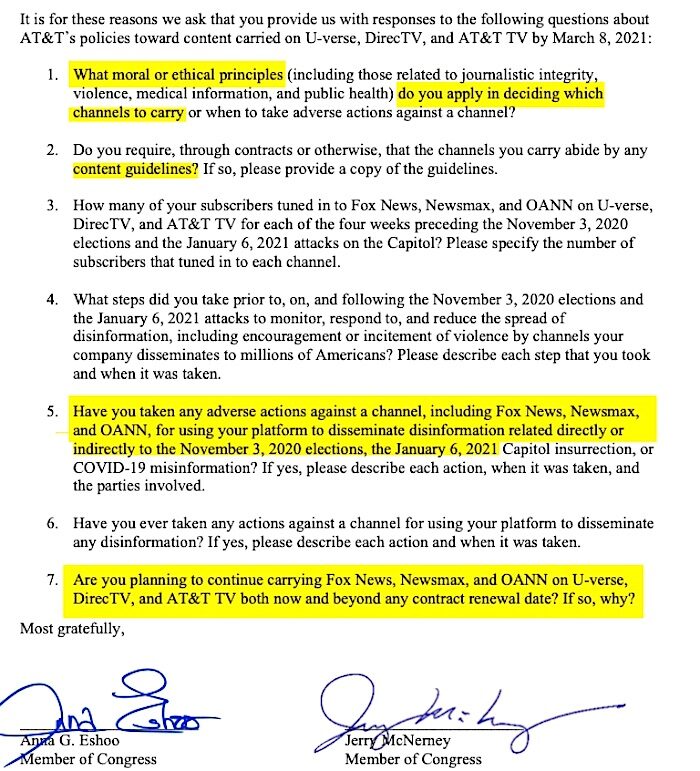 Click to enlarge House Dems letter