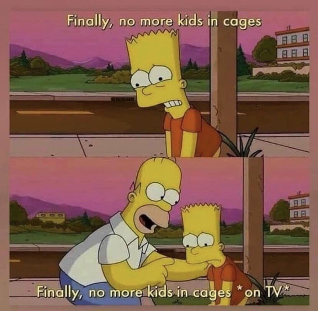simpsons meme kids in cages