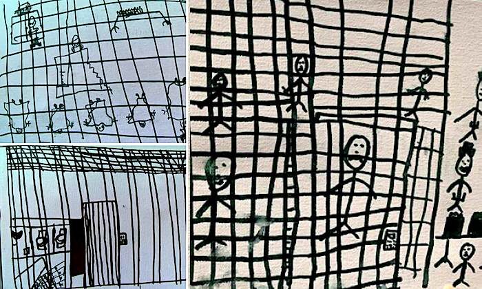 migrant kid drawings