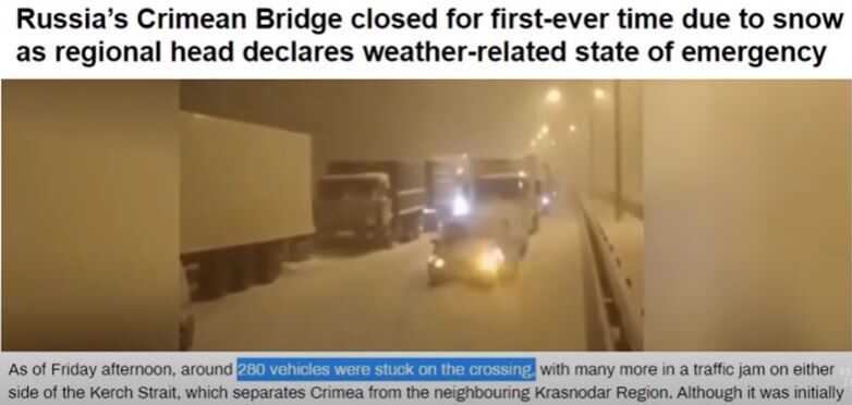 Crimean bridge closure