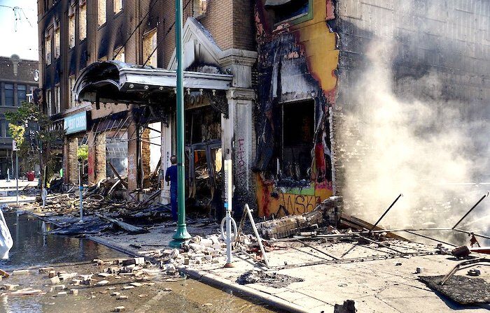 Riot destruction