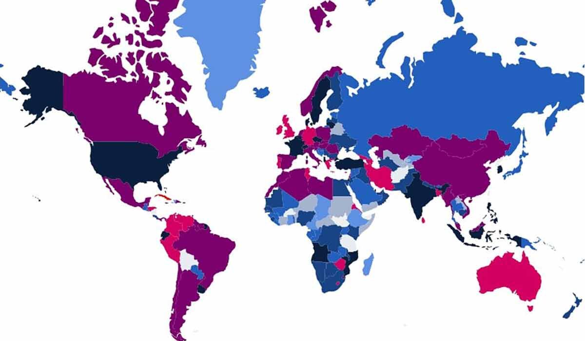 Click to enlarge Covid world map