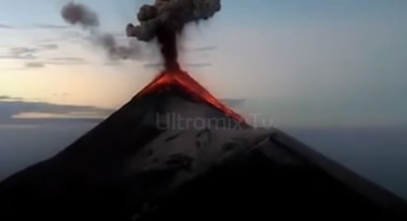 Fuego volcano eruption