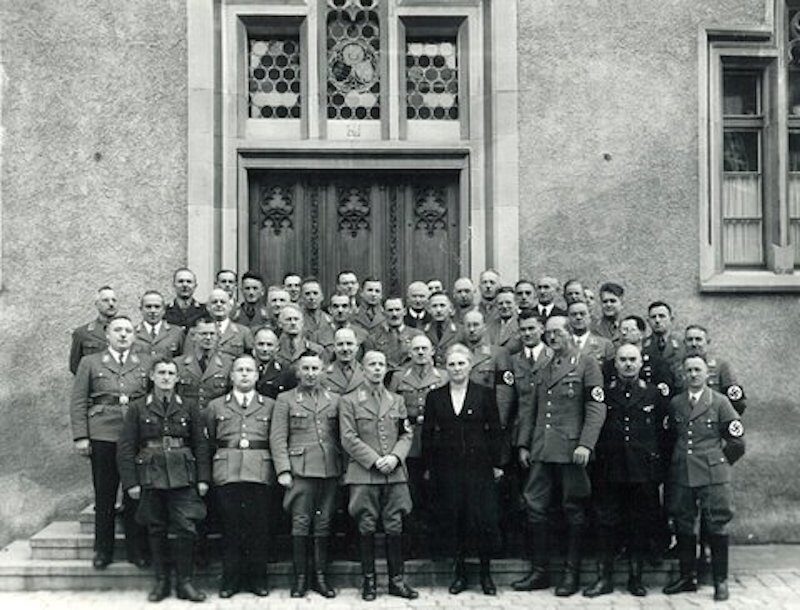 Click to enlarge Nazi officials in front of the Ravensburg Town Hall