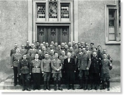 Click to enlarge Nazi officials in front of the Ravensburg Town Hall