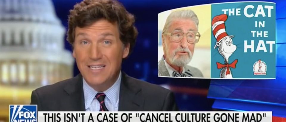 Click to enlarge Tucker Carlson seuss cancel culture