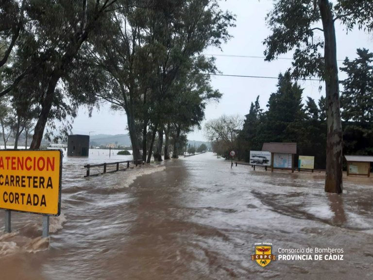 Click to enlarge Floods in Cadiz Province, Spain, March 2021.