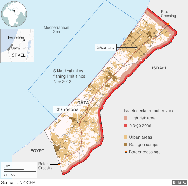 Click to enlarge gaza buffer zone israel