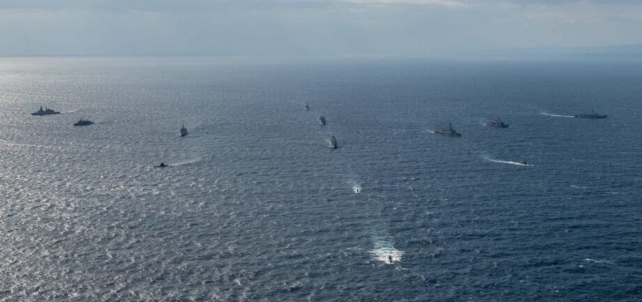 Click to enlarge NATO Dynamic Manta anti-submarine warfare exercise