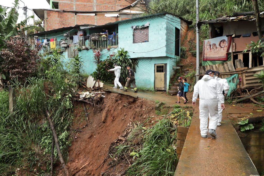 Click to enlarge Landslide in Cali, Colombia, March 2021.