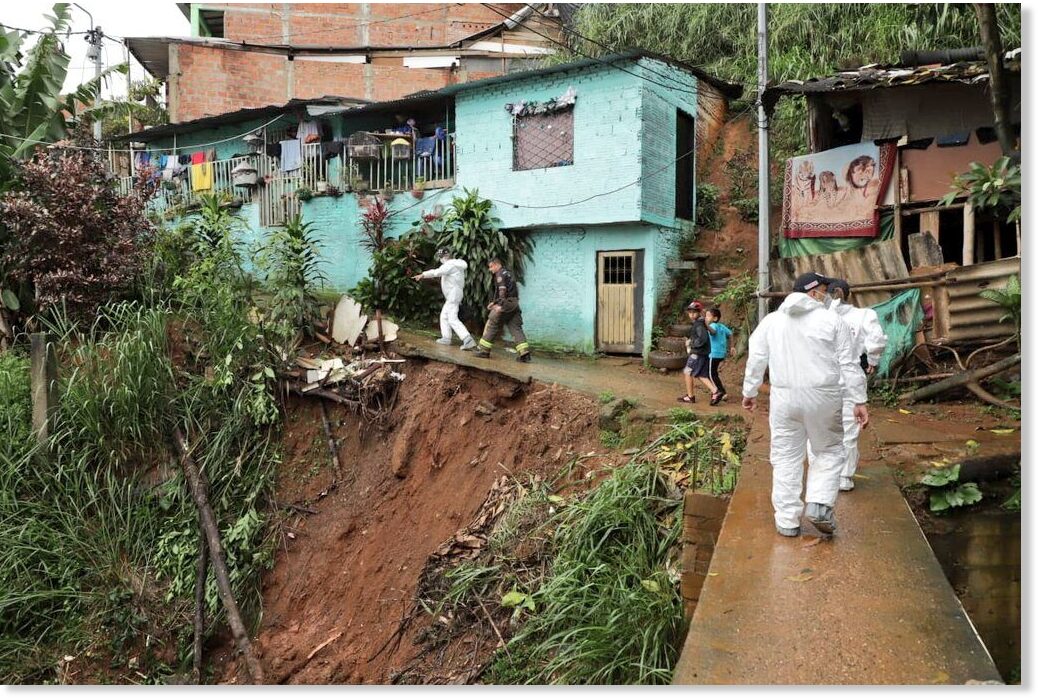 Heavy rain triggers flooding and deadly landslide in Cali, Colombia