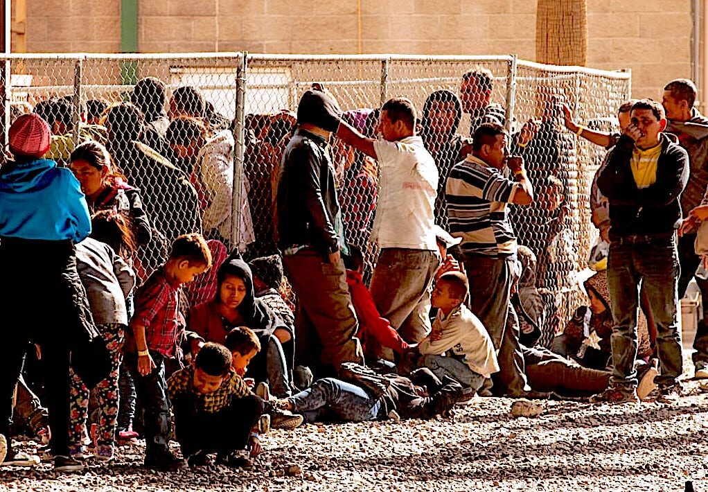 Migrants held