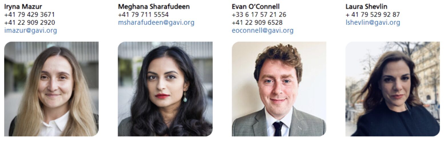 Click to enlarge GAVI spokesmen