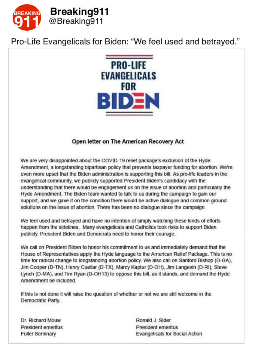 Breaking 911 letter