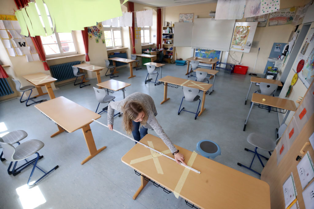 Click to enlarge school social distancing