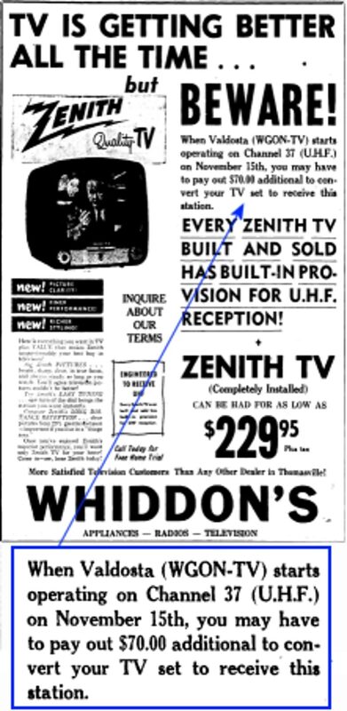 Click to enlarge early advertisment televisions