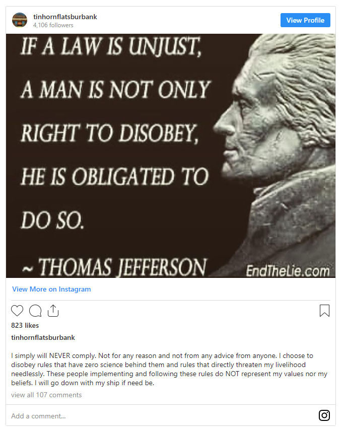 Click to enlarge Instagram Screen Shot
