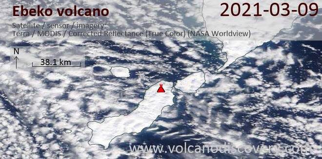 Ebeko volcano