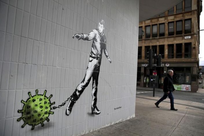 Click to enlarge covid mural virus