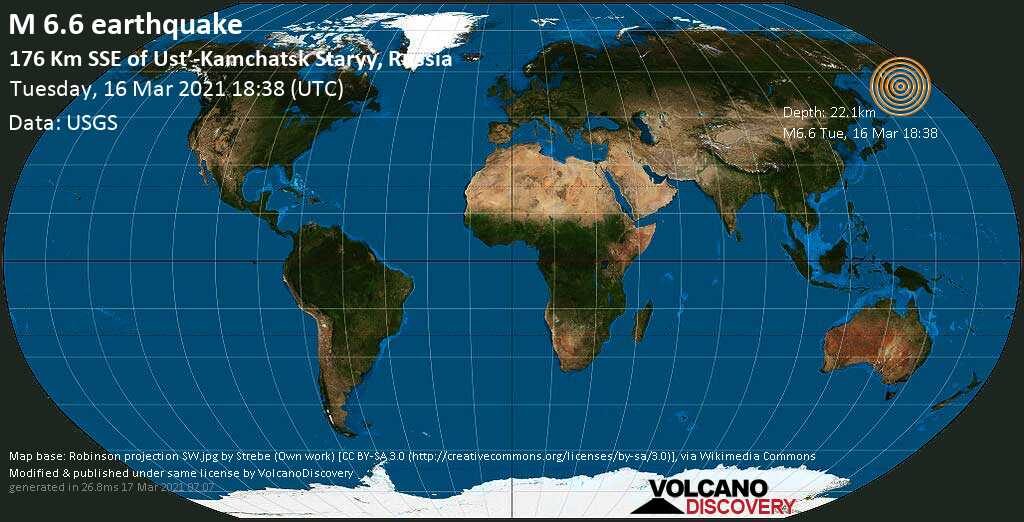Russia quake map