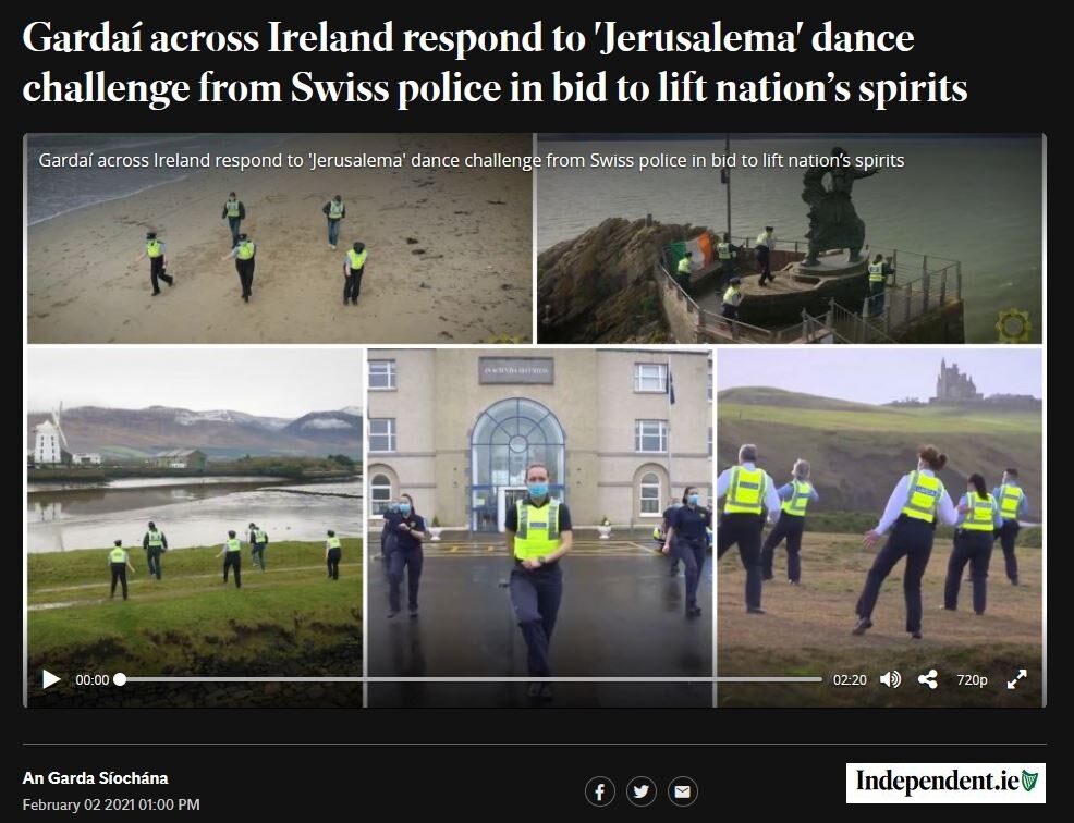 gardai ireland police dancing jerusalema
