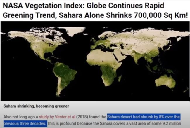 Greening Sahara desert