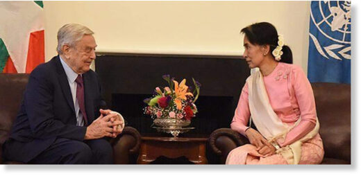 Daw Aung San Suu Kyi holds talks with George Soros