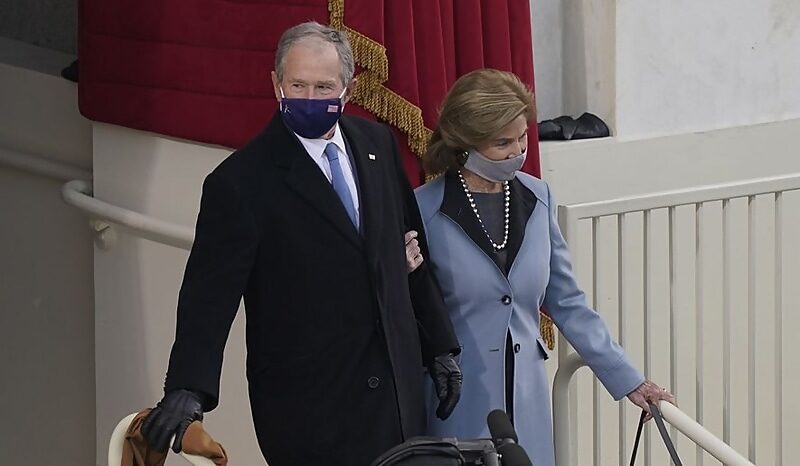 george bush laura inauguration biden