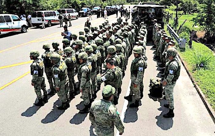 Mexican troops