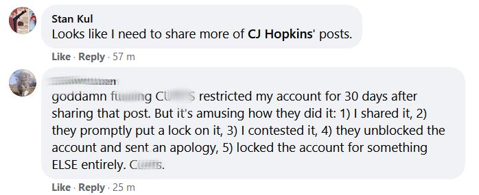 Click to enlarge restricted account