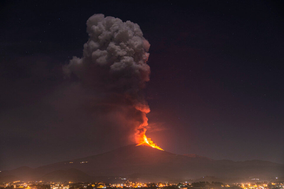 Click to enlarge Mount Etna eruption