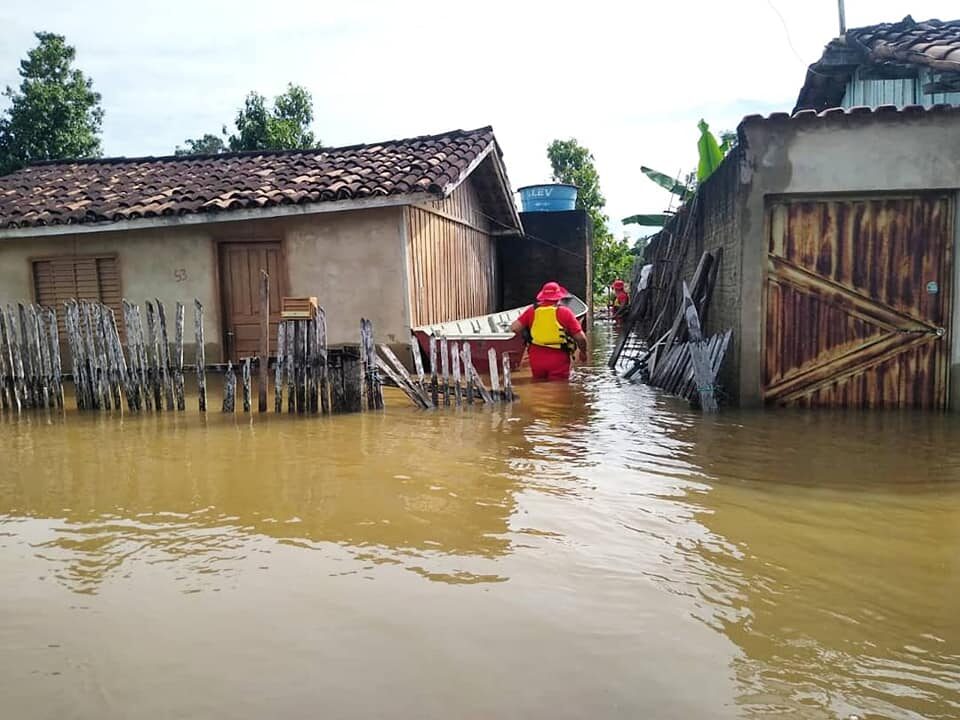 Click to enlarge Floods in Rio Maria, Pará, Brazil, March 2021.
