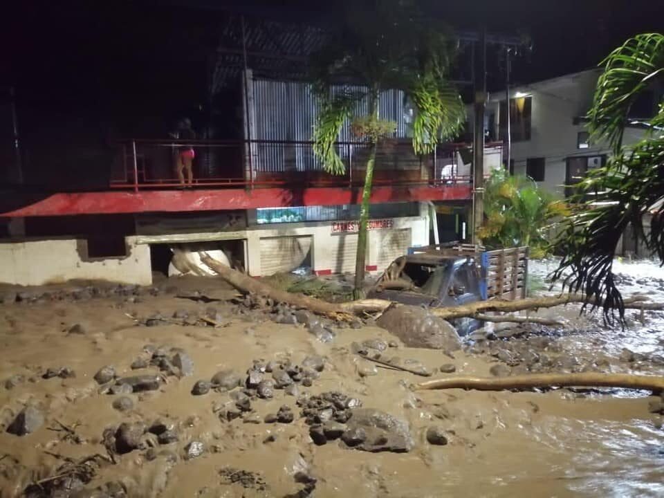Click to enlarge Flash flooding in Dabeiba, Antioquia, Colombia, 22 March 2021.