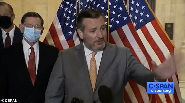 Click to enlarge ted cruz no mask press conference
