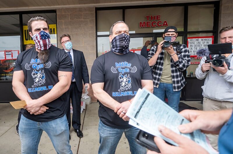 Click to enlarge atilis gym smith trumbetti covid lockdown masks