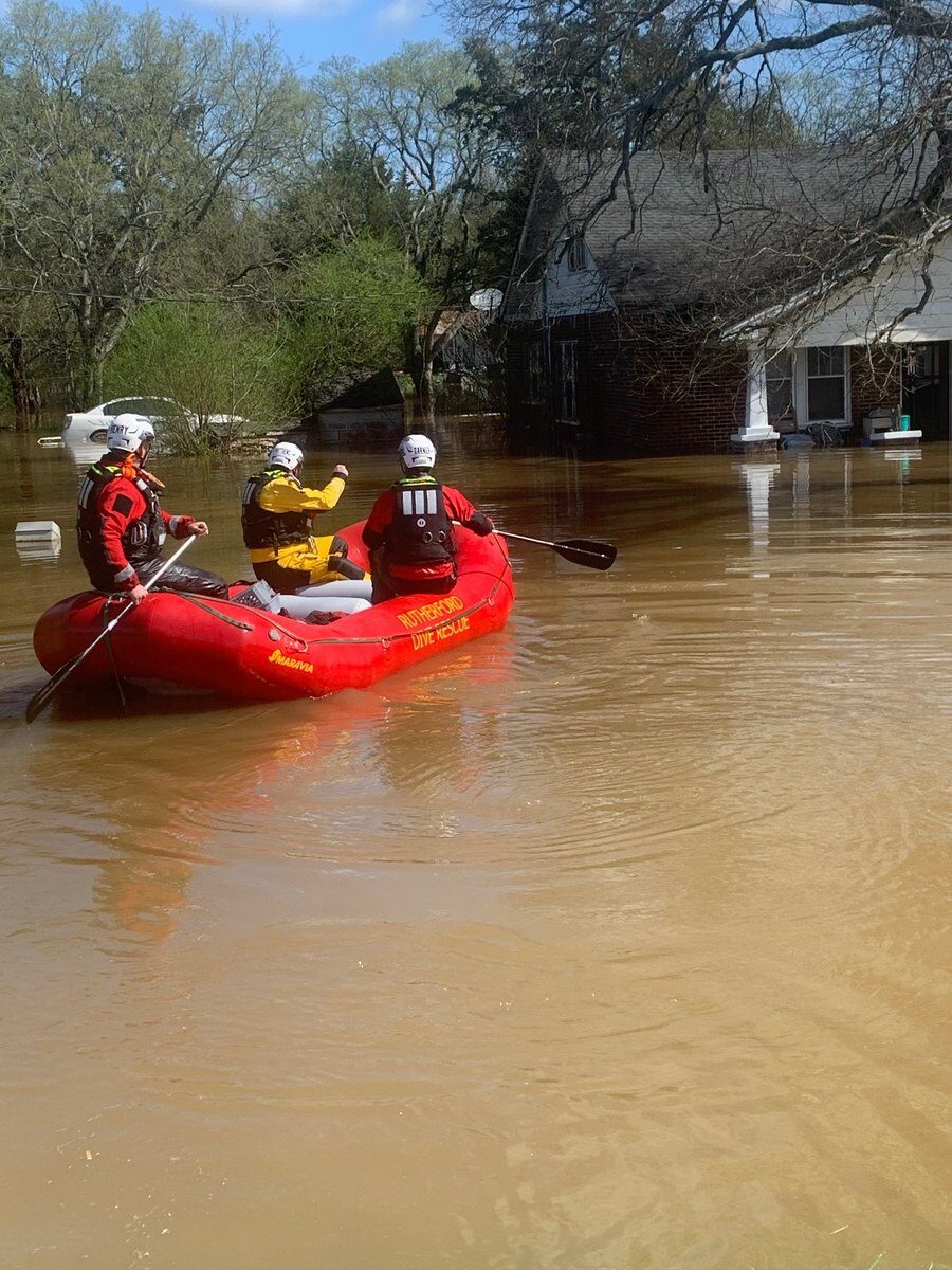 Click to enlarge Flood rescues Rutherford County, Tennessee, March 2021.
